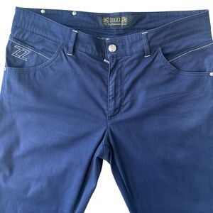 Zilli Navy Silk Slim pants I 52
